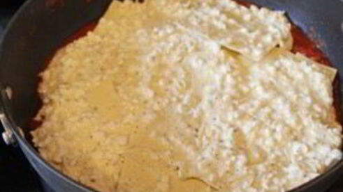 лазанья с фаршем и творогом