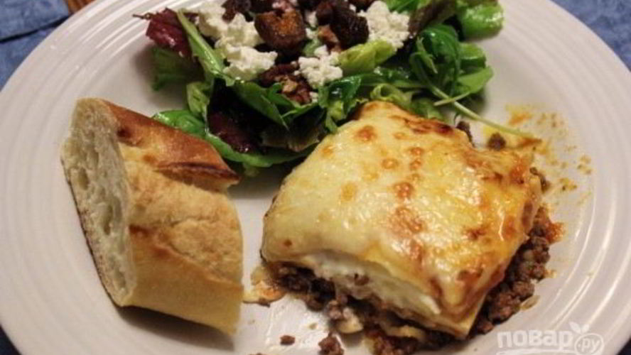 Рецепт лазанья с готовыми листами