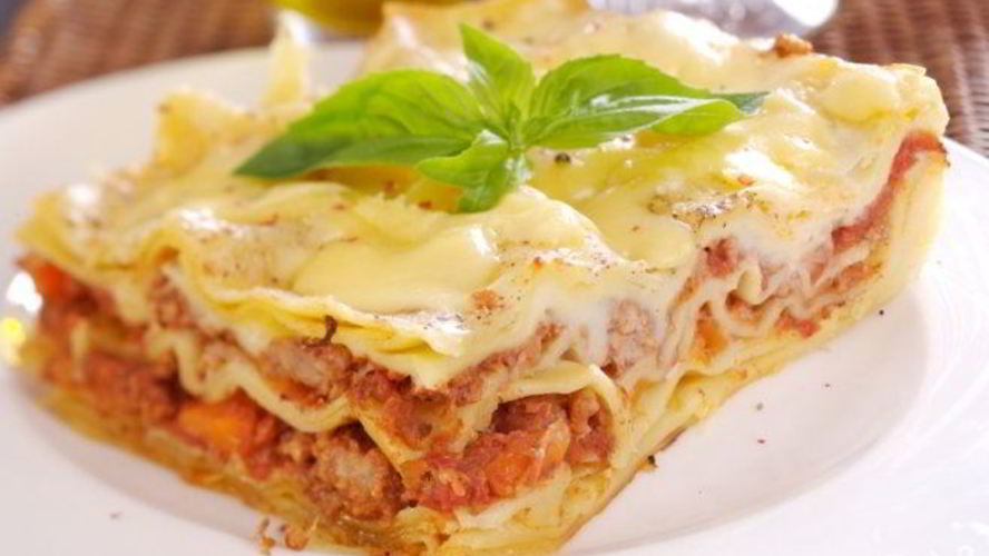 Рецепт лазанья с грибами и ветчиной