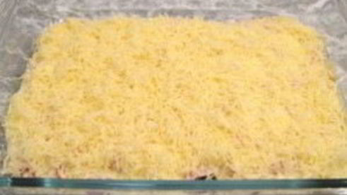 лазанья с грибами и ветчиной