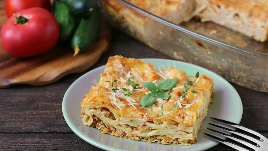 Рецепт лазанья с куриным фаршем