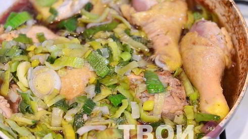 лазанья с курицей и грибами