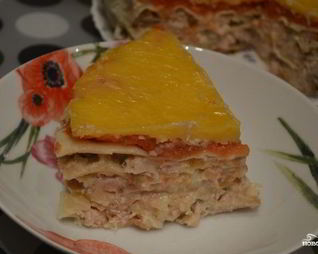 Лазанья с курицей в мультиварке