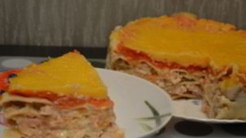 лазанья с курицей в мультиварке