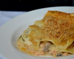 Лазанья с морепродуктами