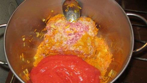 лазанья с мясным фаршем