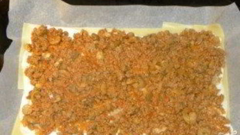 лазанья с мясом и грибами