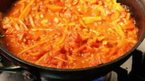 лазанья с овощами и фаршем