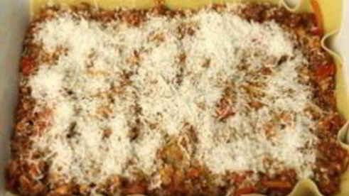 лазанья с овощами и фаршем