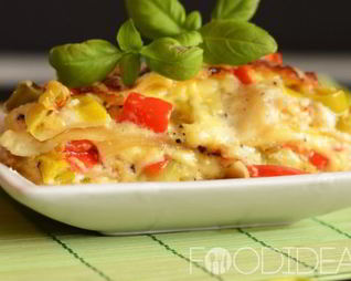 Лазанья с овощами и соусом бешамель