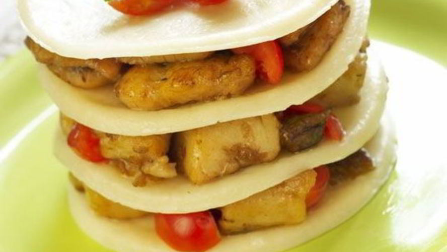 Рецепт лазанья с рыбным филе и грибами