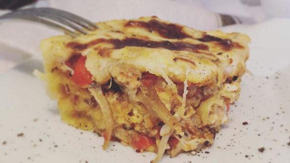 Рецепт Лазанья с вешенками и адыгейским сыром под соусом Бешамель