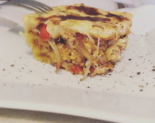 Лазанья с вешенками под соусом бешамель