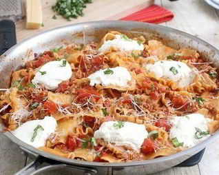 Лазанья в сковороде