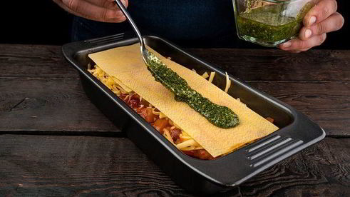 овощная лазанья с лечо