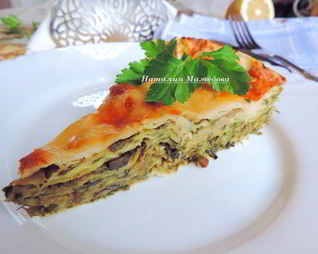 Зеленая лазанья на лаваше