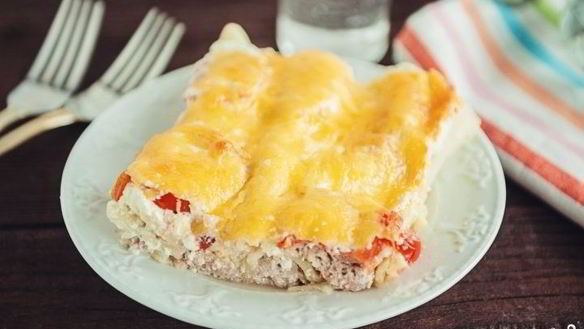 Рецепт Каннеллони с куриным фаршем