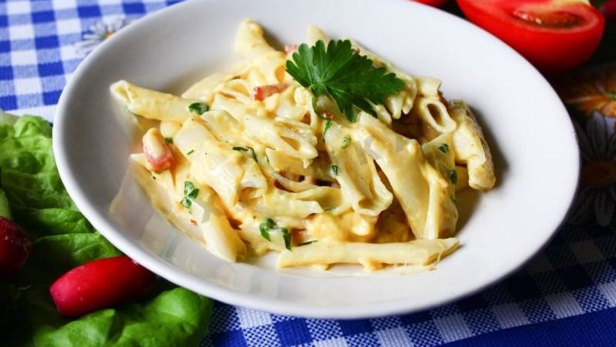 Рецепт макароны карбонара с беконом