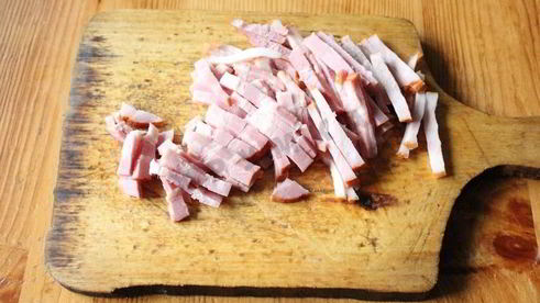 макароны карбонара с беконом