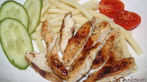 макароны с куиными грудками