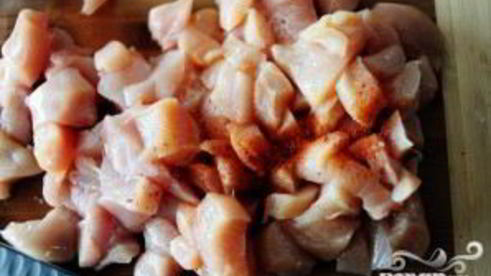 макароны с курицей и овощами