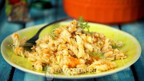 макароны с рыбой