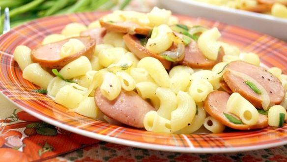 Рецепт Макароны с сардельками