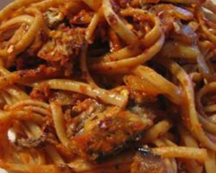 Макароны с сардинами
