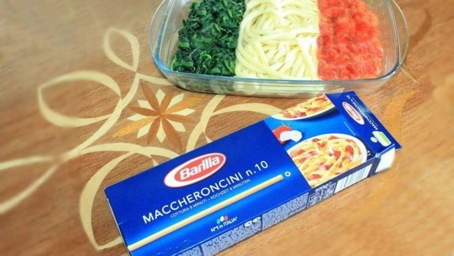 Рецепт макароны со шпинатом и помидорами