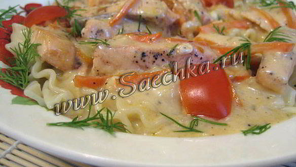 Рецепт Макароны в сливочном соусе