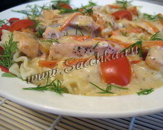 Макароны в сливочном соусе