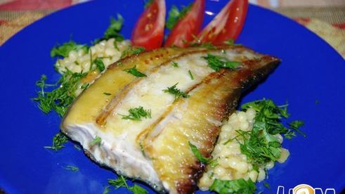 осетр жаренный и паста с тыквой по-итальянски