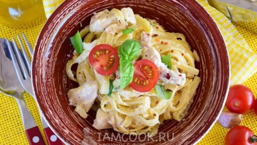 Рецепт паста карбонара с курицей по-итальянски