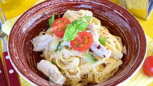 паста карбонара с курицей по-итальянски