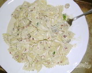 Паста с беконом и сливками