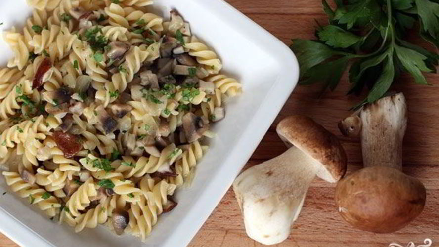Рецепт паста с белыми грибами