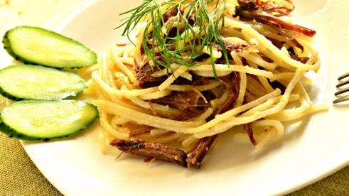 паста с говядиной и сыром