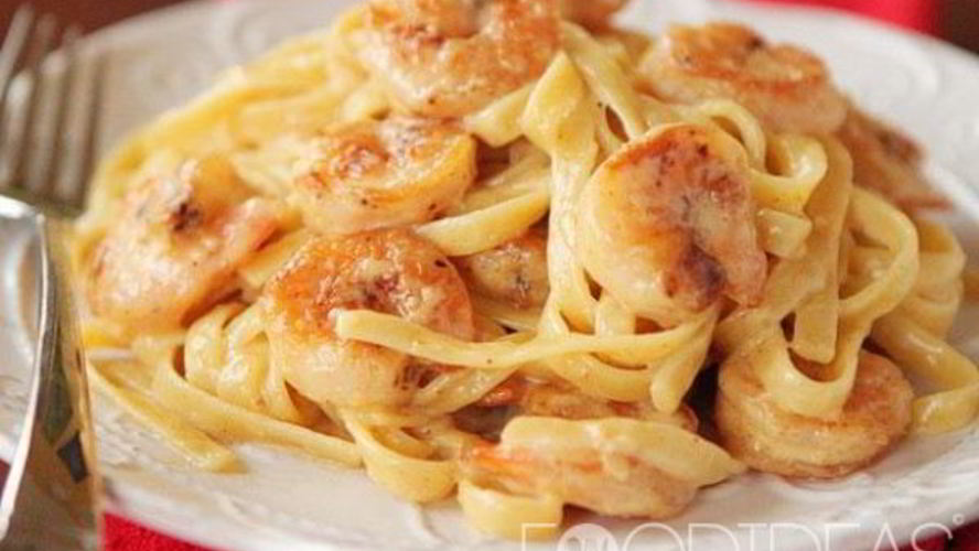 Рецепт паста с креветками в сливочном соусе