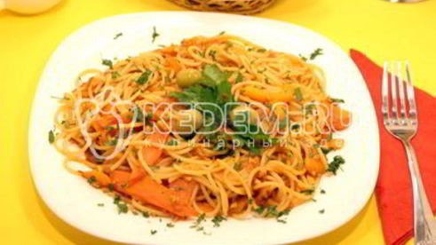 паста с овощами