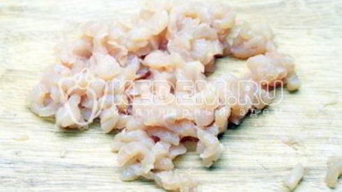 паста с соусом бешамель и курицей