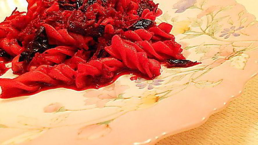 Рецепт паста с свекольным соусом