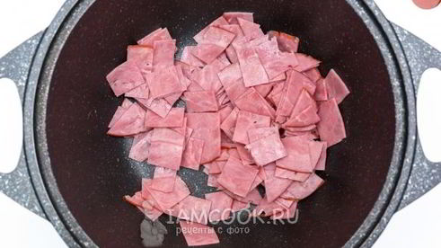 паста с ветчиной и сыром