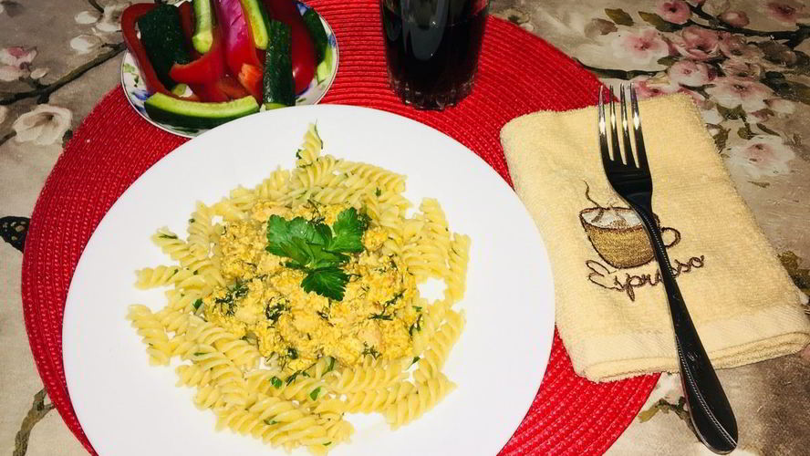 Рецепт сливочная паста с куриной грудкой