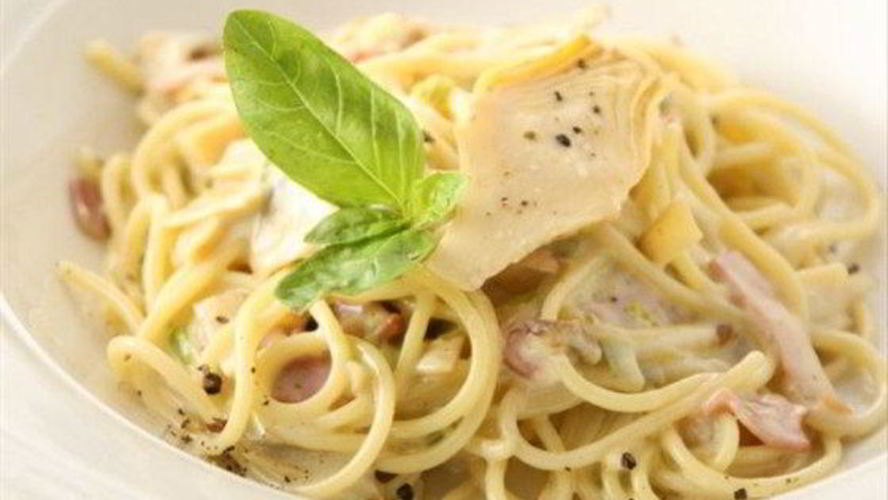 Рецепт спагетти карбонара с шампиньонами