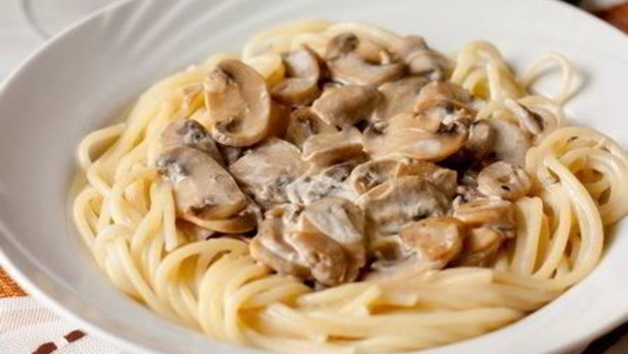 Рецепт спагетти с шампиньонами