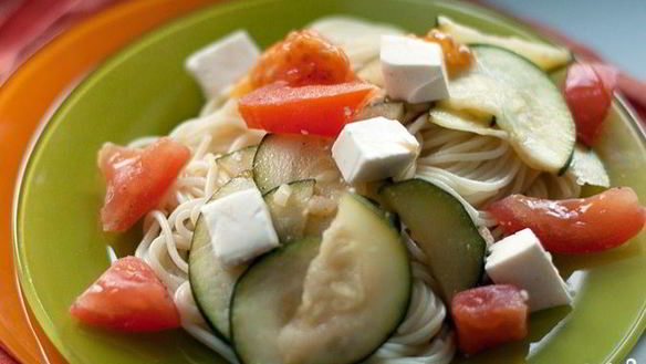 Рецепт Спагетти с цукини и помидорами