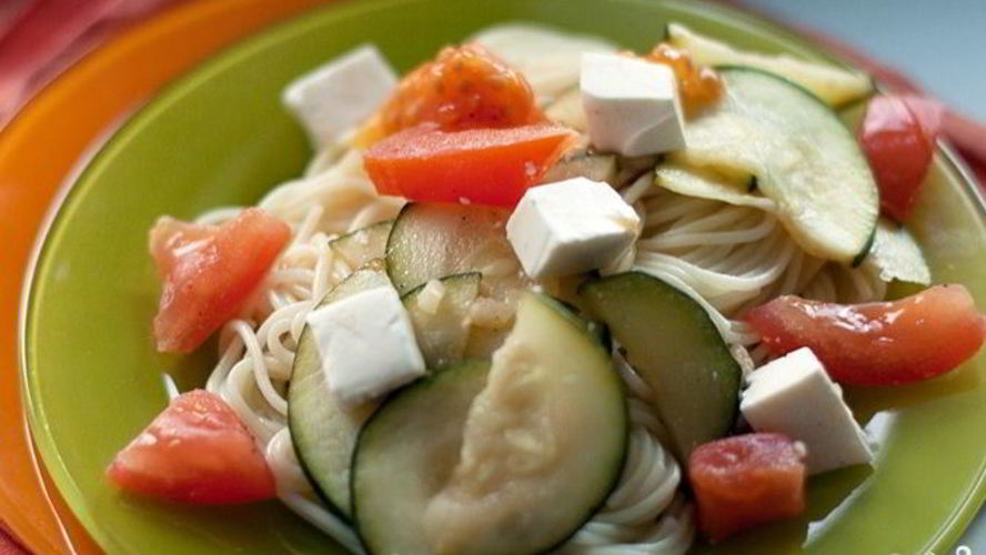 Рецепт спагетти с цукини и помидорами