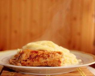 Свиные ребрышки со спагетти