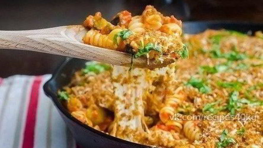 Рецепт сырная паста, запеченная в духовке с чесноком