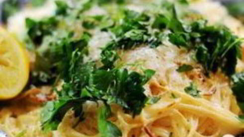 запеченные макароны с лимоном